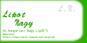 lipot nagy business card